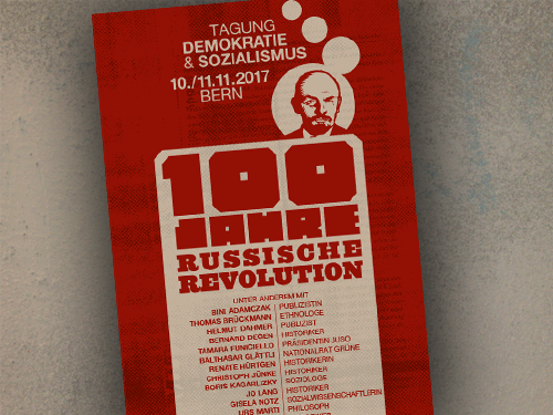 Denknetz | 100 Jahre Russische Revolution | Flyer