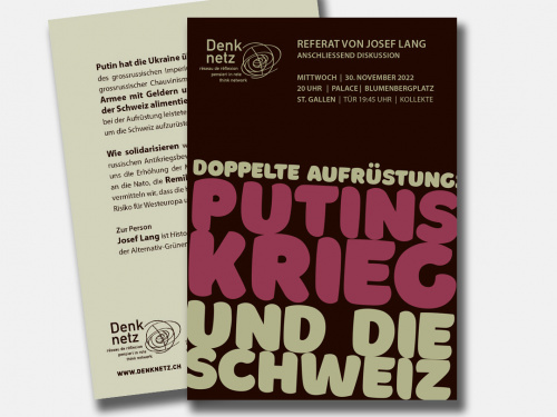 Denknetz | Veranstaltung | 2022 | Flyer + Social-Media