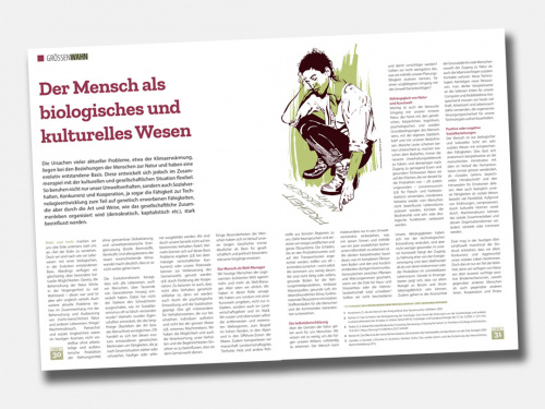 Denknetz | Zeitung Nr.11 Doppelseitengestaltung