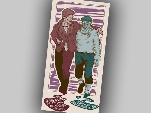 Erwin + Bert | Bank machen | Illustration