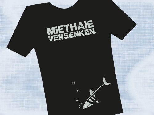 block*89 | Miethaie versenken | 2019 | Siebdruck/Textil