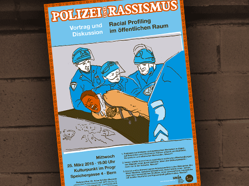 Polizei & Rassismus | Unia Jugend | Flyer + Poster